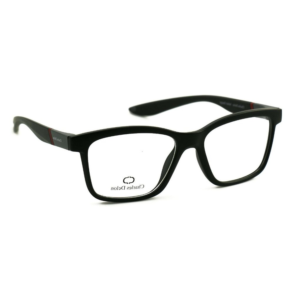 Charles Delon Square  Style Red/Black Frame
